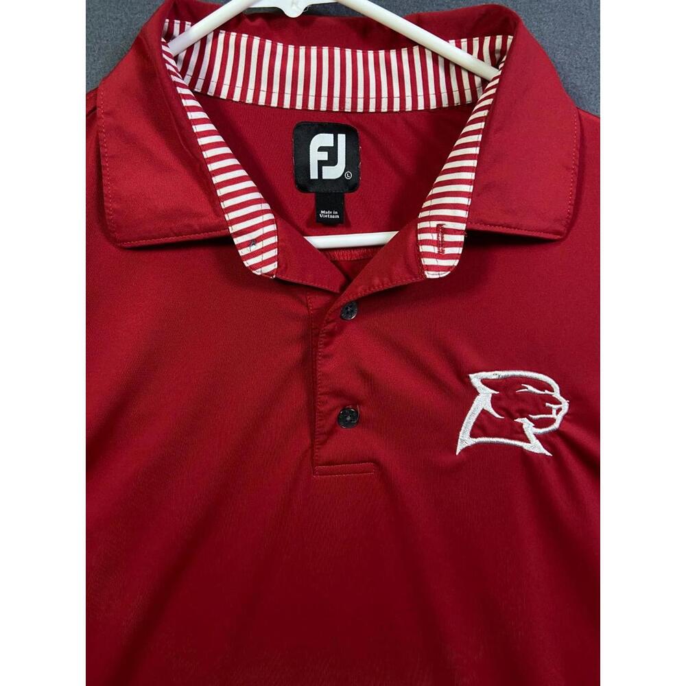 LaGrange College Panthers Golf FJ FootJoy Striped Collar Golf Polo Men's Large